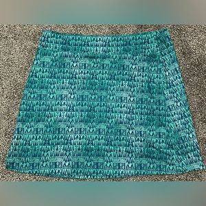 Patagonia Morning Glory Pull On Skirt Size L Galah Green Tribal Geo
